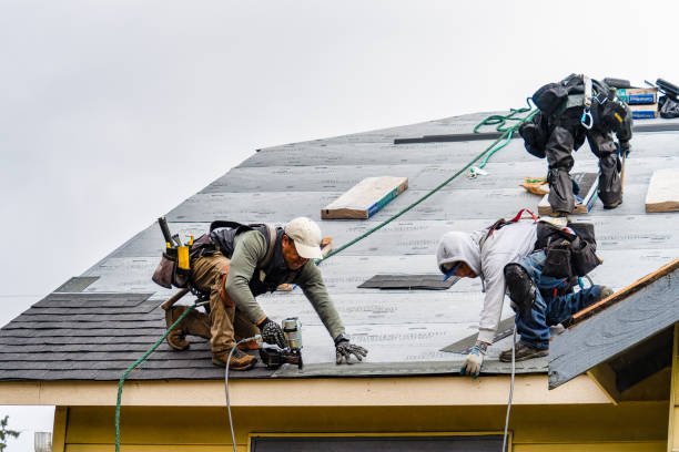 Professional Gutter Installation technician working in Vincent, IA